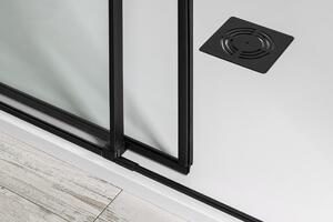 Polysan ALTIS LINE BLACK štvorcový sprchovací kút 800x800 mm, rohový vstup, číre sklo