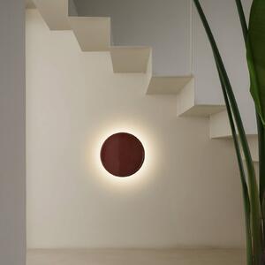 MARSET LED nástenné svetlo Caramel, hnedá, Ø 38 cm, TRIAC, sklo, Hnedá / hrdzavá, Obývacia izba / jedáleň, Sklo, Dizajn, Nástenné svietidlo