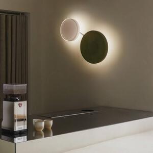 MARSET LED nástenné svetlo Caramel, opálová, Ø 28 cm, TRIAC, sklo, Biela / opálová, Obývacia izba / jedáleň, Sklo, Dizajn, Nástenné svietidlo