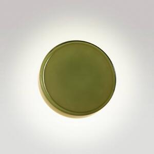 MARSET LED nástenné svetlo Caramel, zelená, Ø 22 cm, TRIAC, sklo, Zelená, Obývacia izba / jedáleň, Sklo, Dizajn, Nástenné svietidlo