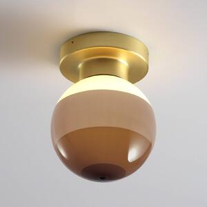 MARSET LED nástenné svetlo Dipping Light A2, hnedá/mosadz, Mosadz / zlato, Obývacia izba / jedáleň, kov, Dizajn, Nástenné svietidlo