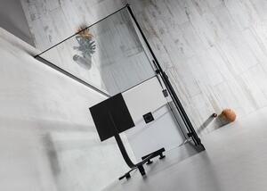 Polysan ALTIS LINE BLACK bočná stena 800mm, číre sklo, výška 2000mm, číre sklo