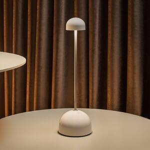 MARSET stolová LED lampa Sips, biela/strieborná, 31 cm, oceľ, Chrómová / strieborná, kov, Dizajn, Stojacie svietidlo