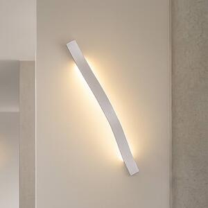 Lindby LED nástenné svetlo Alvon, strieborné, výška 50 cm, kov, Hliník / sivá / zinok, Obývacia izba / jedáleň, kov, Moderný, Nástenné svietidlo