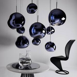 Tom Dixon LED závesné svietidlo Melt Mini, Ø 28 cm, dymová, Hliník / sivá / zinok, Obývacia izba / jedáleň, Plast, Dizajn, Závesné svietidlo