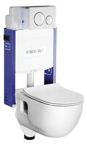 Sapho Závesné WC Brilla s podomietkovou nádržkou a tlačidlom Geberit, biela