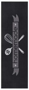 Koberec / Behúň Cook & Clean Homemade Kitchen čierny / biely / sivý
