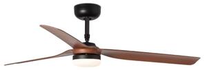 FARO 33817WT-21 - LED stmievateľný ventilátor PUNT M LED/18W/230V hnedá/čierna priemer 132 cm WT+DO