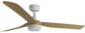 FARO 33816WT-20 - LED stmievateľný ventilátor PUNT M LED/18W/230V hnedá/biela priemer 132 cm WT+DO