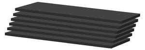 Čierne modulárne police 6 ks 82x2 cm Dakota – Tenzo