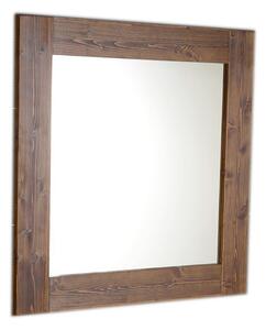 Sapho BRAND zrkadlo v drevenom ráme 800x800mm, morený smrek