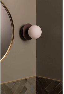 Globen Lighting Nástenné svetlo ART DECO, bronzová/biela Ø 16 cm IP44, Hnedá / staromosadz, Obývacia izba / jedáleň, kov, Dizajn, Nástenné svietidlo