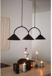 Globen Lighting závesné svietidlo CURVE 3, čierna, 3-pl., 95 cm, Čierna, Obývacia izba / jedáleň, kov, Vintage, Závesné svietidlo