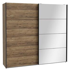 Šatníková skriňa so zrkadlom OREN 220x210 cm dub artisan