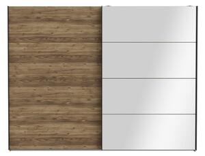 Šatníková skriňa so zrkadlom OREN 270x210 cm dub artisan