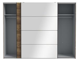 Šatníková skriňa so zrkadlom OREN 270x210 cm dub artisan