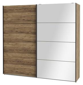 Šatníková skriňa so zrkadlom OREN 220x210 cm dub artisan
