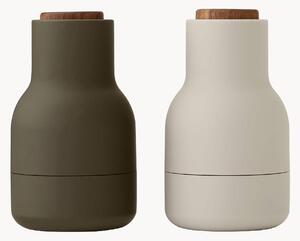 Malé mlynčeky na soľ a korenie's vrchnákmi z orechového dreva Bottle Grinder, 2 ks