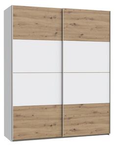 Šatníková skriňa KARO 170x210 cm biela/dub artisan