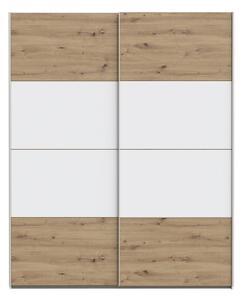 Šatníková skriňa KARO 170x210 cm biela/dub artisan