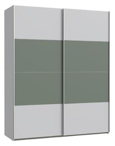 Šatníková skriňa KARO 170x210 cm sivá/zelená