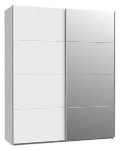 Šatníková skriňa s zrkadlom KARO 170x210 cm biela