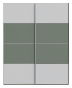 Šatníková skriňa KARO 170x210 cm sivá/zelená