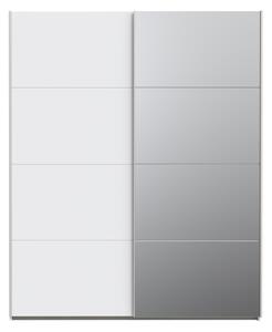 Šatníková skriňa s zrkadlom KARO 170x210 cm biela