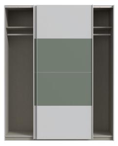 Šatníková skriňa KARO 170x210 cm sivá/zelená