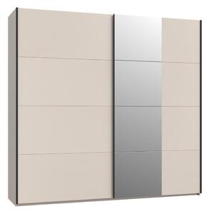 Šatníková skriňa so zrkadlom ODEN 220x210 cm béžová