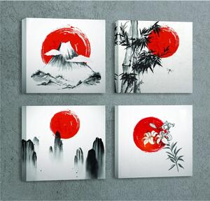 Obrazy v súprave 4 ks 30x30 cm Zen – Wallity