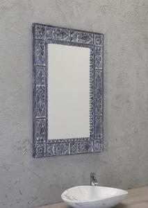 Sapho UBUD zrkadlo vo vyrezávanom ráme 70x100cm, šedá