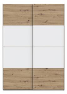 Šatníková skriňa KARO 150x210 cm biela/dub artisan