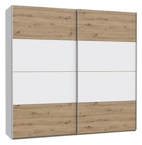 Šatníková skriňa KARO 220x210 cm biela/dub artisan