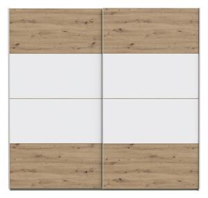 Šatníková skriňa KARO 220x210 cm biela/dub artisan