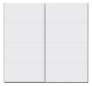 Šatníková skriňa so zrkadlom KARO 220x210 cm biela