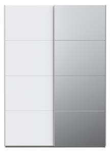 Šatníková skriňa so zrkadlom KARO 150x210 cm biela
