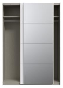 Šatníková skriňa so zrkadlom KARO 150x210 cm biela