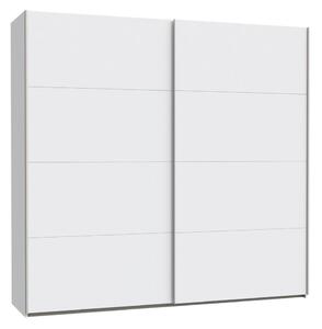 Šatníková skriňa so zrkadlom KARO 220x210 cm biela