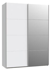 Šatníková skriňa so zrkadlom KARO 150x210 cm biela