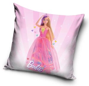 DETSKÁ DEKORAČNÁ OBLIEČKA NA VANKÚŠ BARBIE 40X40 CM VZOROVANÁ