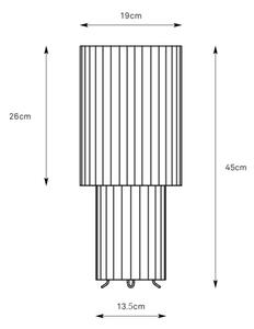Markslöjd 108898 - Stolová lampa CATIS 1xE27/60W/230V 45 cm sivá