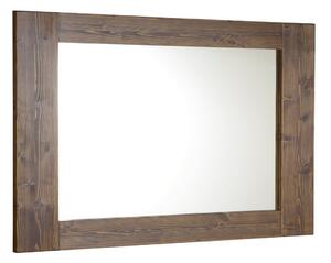 Sapho BRAND zrkadlo v drevenom ráme 1000x800mm, morený smrek