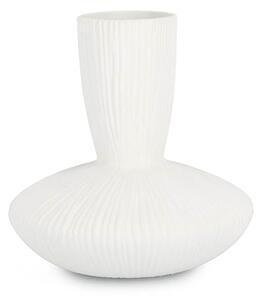 MUZZA Váza rayas 23 cm biela
