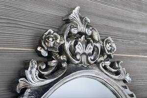 Sapho, DESNA zrkadlo v ráme, 80x100cm, strieborná Antique, IN344