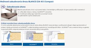 Blanco Zia 45 S Compact, silgranitový drez 680x500x190 mm, 1-komorový, kávová, BLA-524730