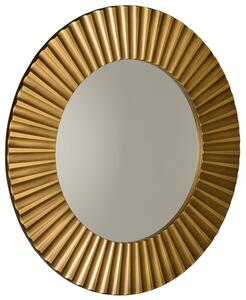 Sapho PRIDE okrúhle zrkadlo v drevenom ráme ø 90cm, bronz