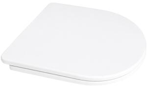 CERANO - WC sedátko Toluco - Soft Close - plast - biela lesklá - 36,4x4,3x43,2 cm