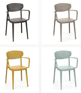 Plastová stolička s podrúčkami OSLO (rôzne farby) nílska zelená