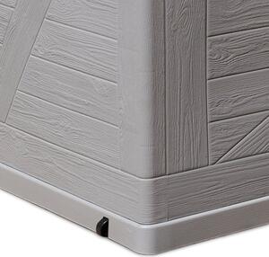 WOOD zahradní plastový úložný box 420 L - světle šedá